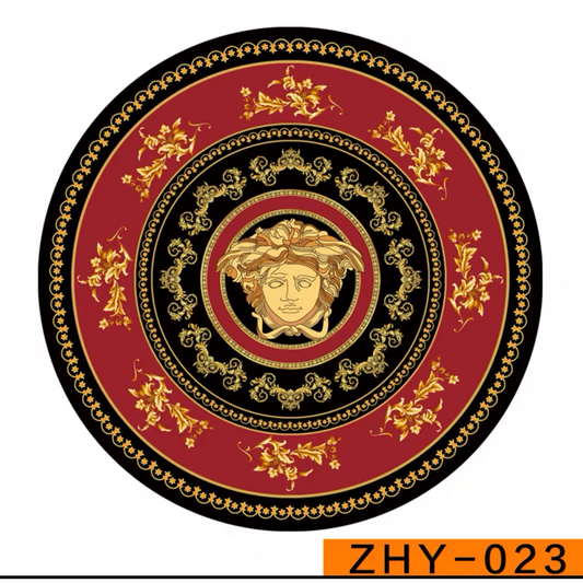 Versace Medusa 3 Tones Colour Design Luxury Modern Home Decoration Round Area Rugs (RV019)