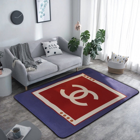 Luxury Branded Logo Design Home Decoration Chanel Rectangle Area Rugs (C010)