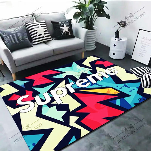 Supreme Streetwear Brand Logo Design Rectangle Carpet Modern Home Decoration Area Rugs (SP085)