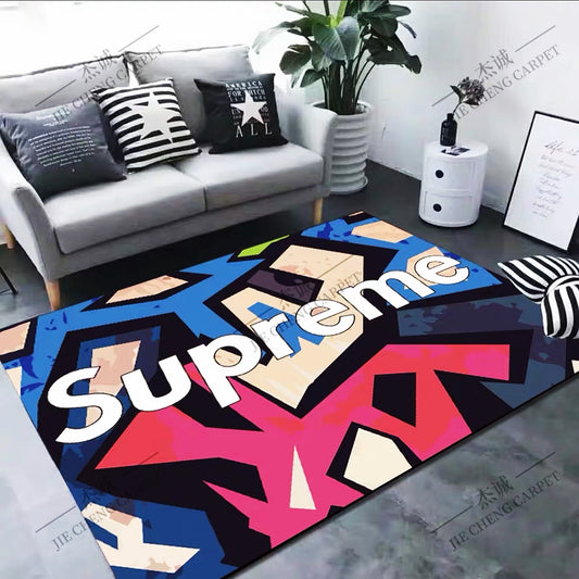 Supreme Streetwear Brand Logo Design Rectangle Carpet Modern Home Decoration Area Rugs (SP084)