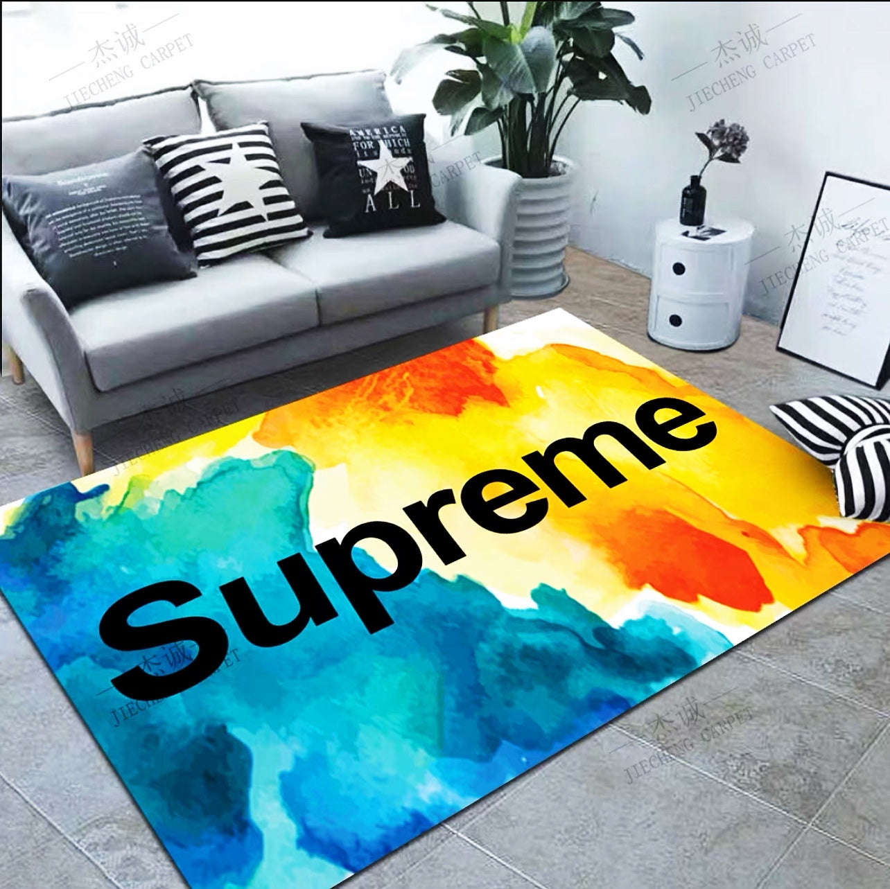 Modern Art Simple Home Decoration Area Rugs Supreme Streetwear Brand Rectangle Carpet (SP056)