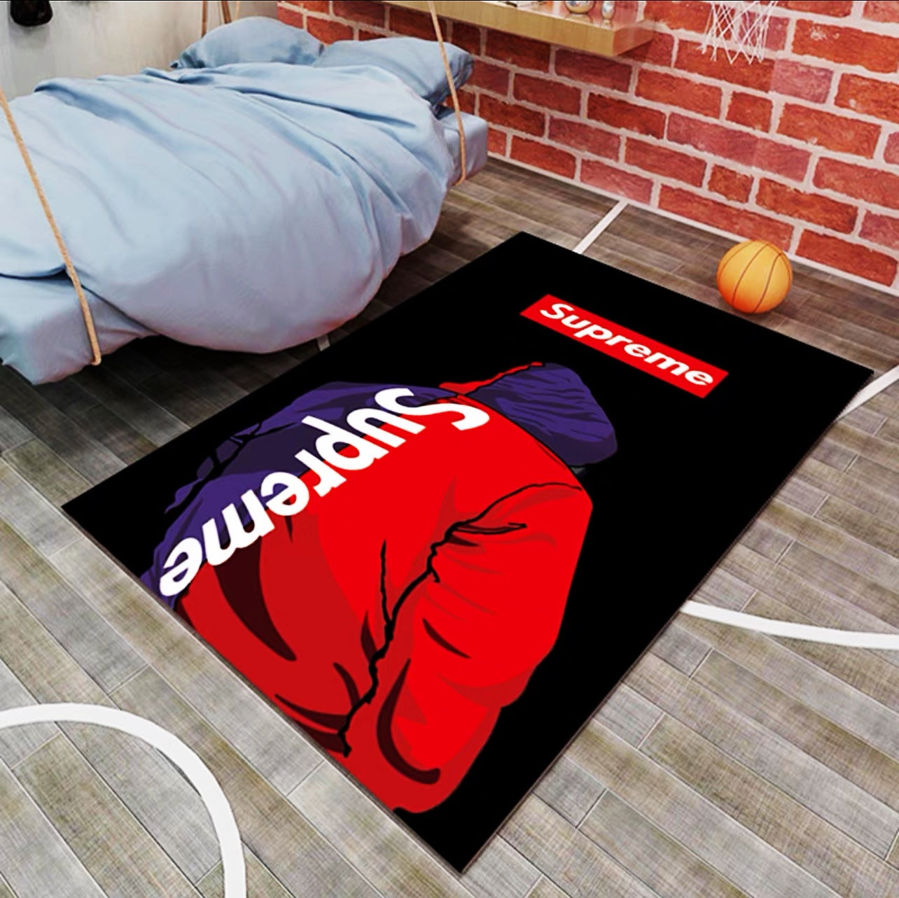 Supreme Streetwear Branded Simple Design Rectangle Carpet Modern Home Decoration Rugs (SP051)