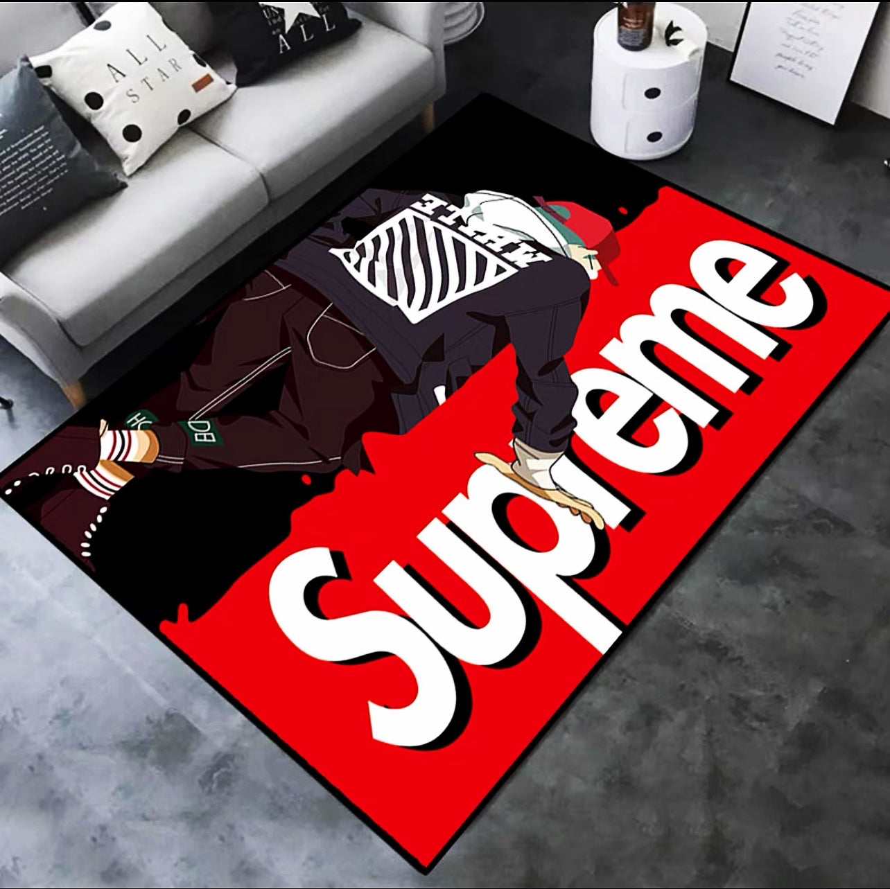 Famous Streetwear Brand OffWhite X Supreme Design Rectangle Carpet Home Decoration Rugs (SP048)