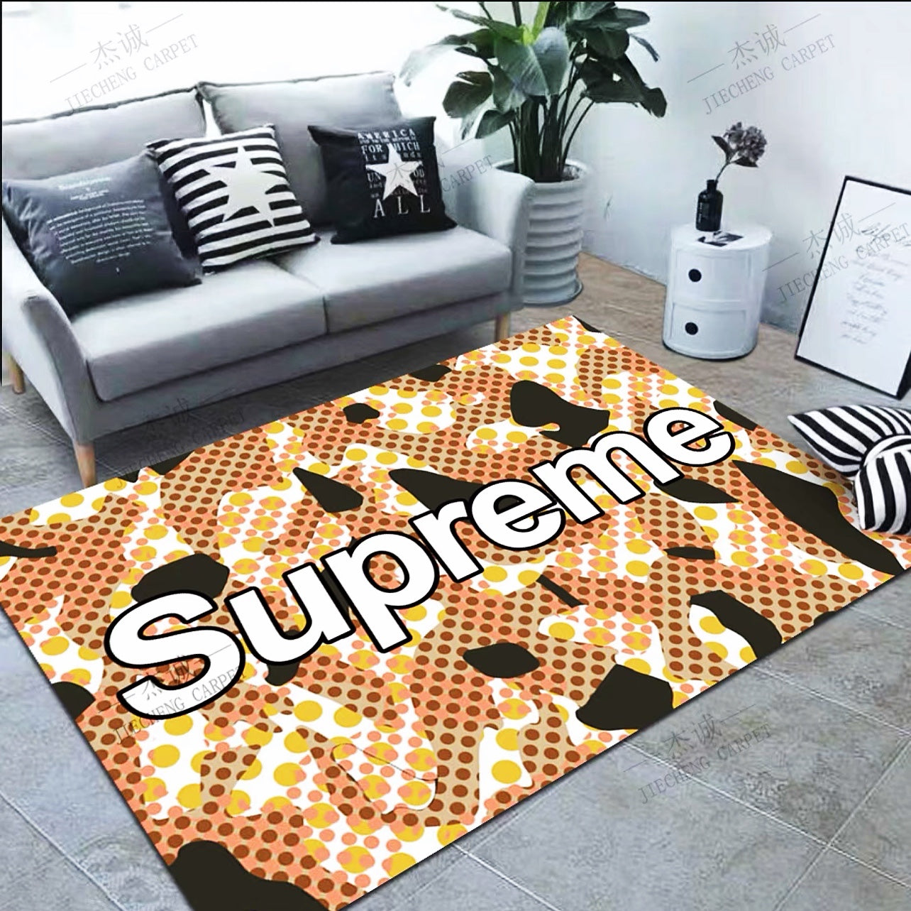 Supreme Streetwear Brand Logo Design Rectangle Carpet Modern Home Decoration Rugs (SP042)