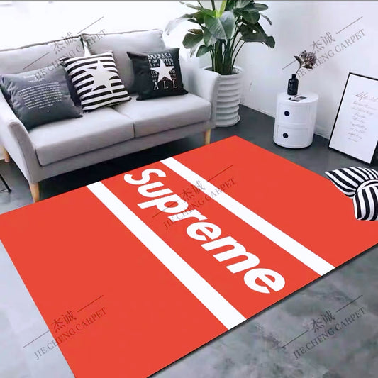 Plain Supreme Red Background Design Rectangle Carpet Home Decoration Rugs (SP015)