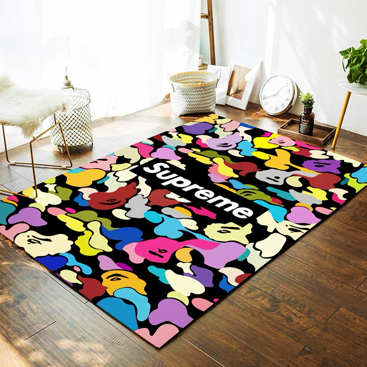 Supreme Famous Streetwear Brand Colourful Design Rectangle Carpet Home Decoration Rugs (SP014)