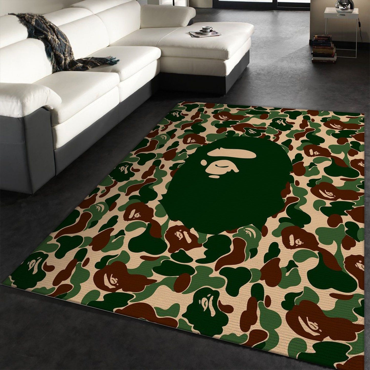 Bathing Aape Army Camouflage Classic Branded Logo Home Decoration Rectangle Area Rugs (A045)