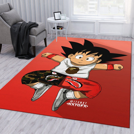 Little Goku Dragon Ball Bathing Aape Streetwear Design Home Decoration Rectangle Area Rugs (A032)