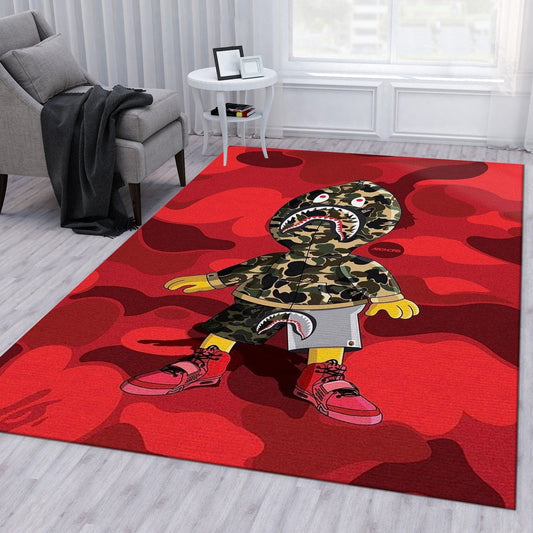 Bathing Aape Cartoon Jacket Design Home Decoration Rectangle Area Rugs (A031)