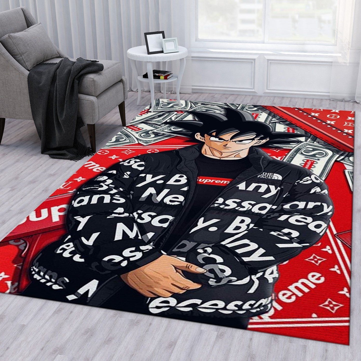 LV Supreme Dragon Ball Goku Anime Home Decoration Rectangle Area Rugs (S001)