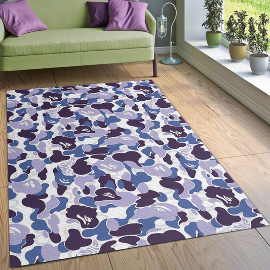 Purple Bathing Aape Camouflage Design Home Decoration Rectangle Area Rugs (A029)