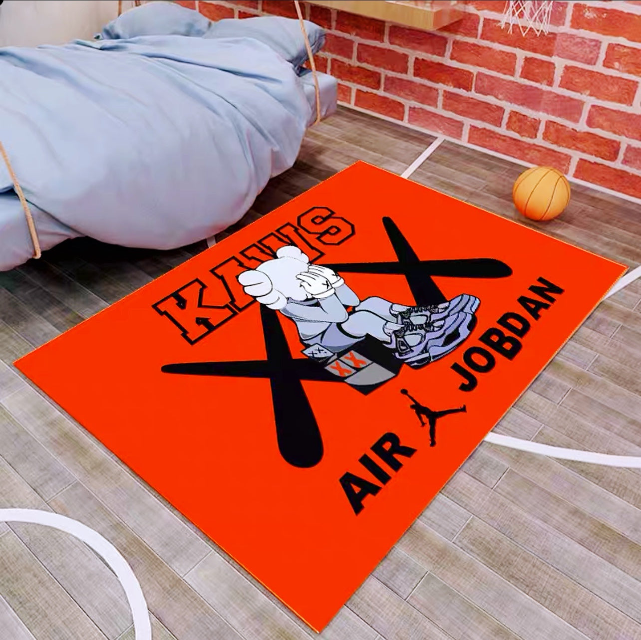 Kaws Air Jordan Streetwear Branded Logo Design Rectangle Carpet Modern Home Decoration Rugs (K013)