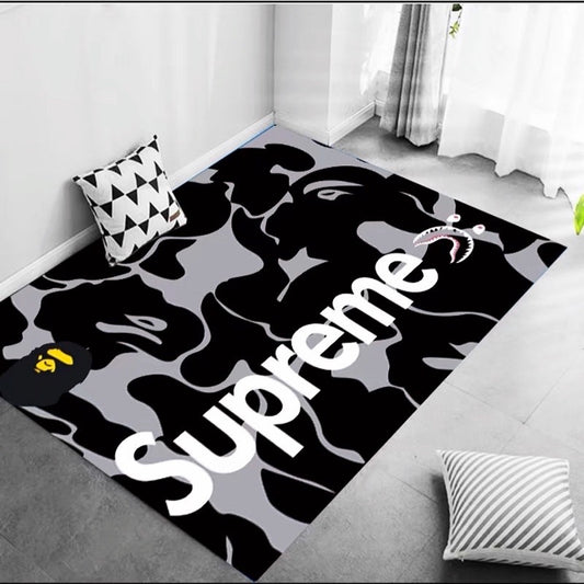 Supreme Black Bathing Aape Design Home Decoration Rectangle Area Rugs (A019)