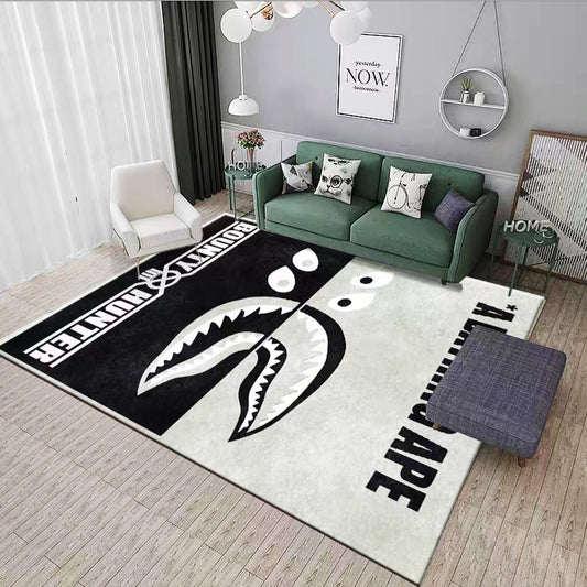 Bathing Aape Classic Two Tones Design Home Decoration Rectangle Area Rugs (A018)