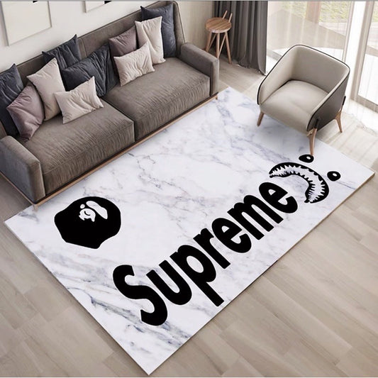 Black White Supreme Bathing Aape Streetwear Design Home Decoration Rectangle Area Rugs (A014)