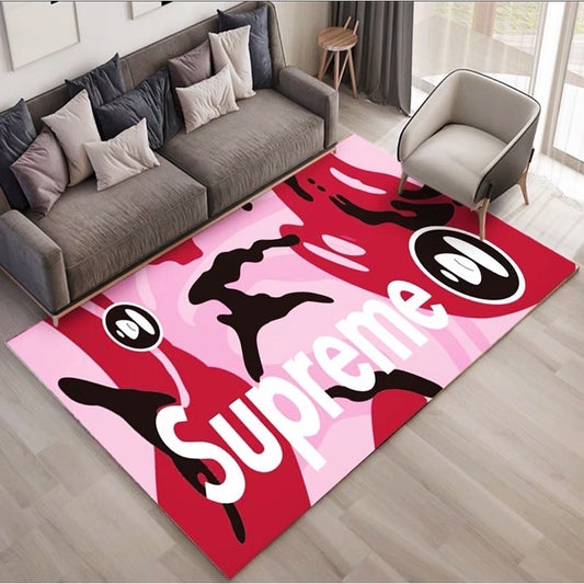 Pinky Supreme Bathing Aape Streetwear Brand Logo Home Decoration Rectangle Area Rugs (A012)