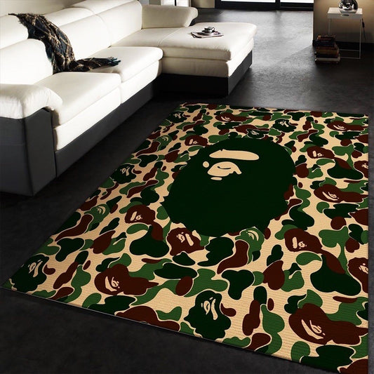 Bathing Aape Monkey Camouflage Design Home Decoration Rectangle Area Rugs (A010)