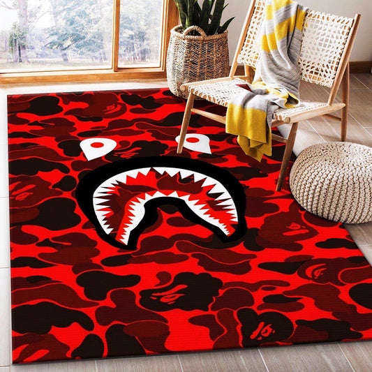 Bathing Aape Red Bape Streetwear Design Home Decoration Rectangle Area Rugs (A009)