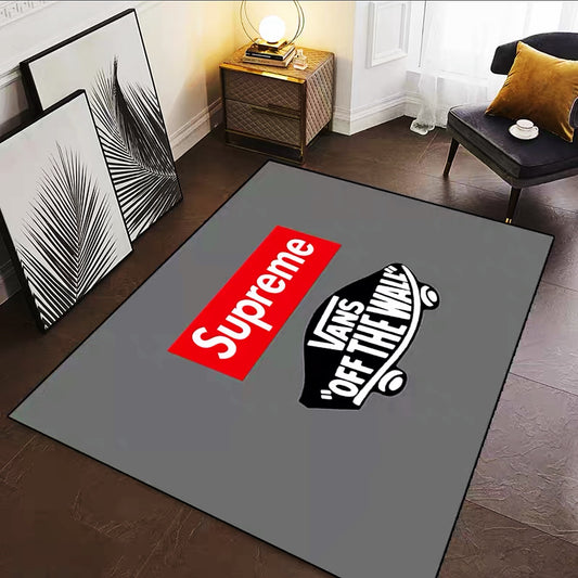 Supreme X VANS Streetwear Branded Logo Design Rectangle Carpet Simple Modern Home Decoration Rugs (SP087)