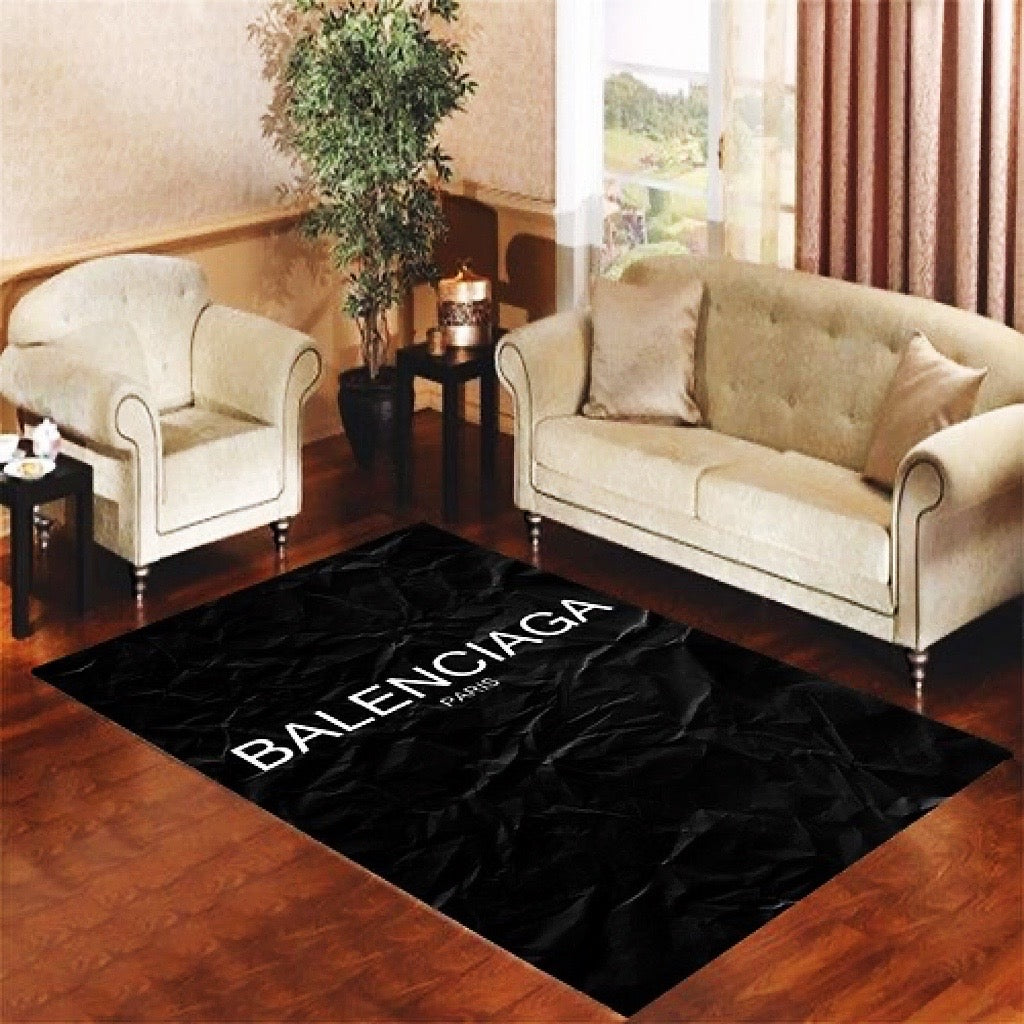 Plain Branded Logo Design Luxury Home Decoration Carpet Balenciaga Rectangle Area Rugs (BLC019)