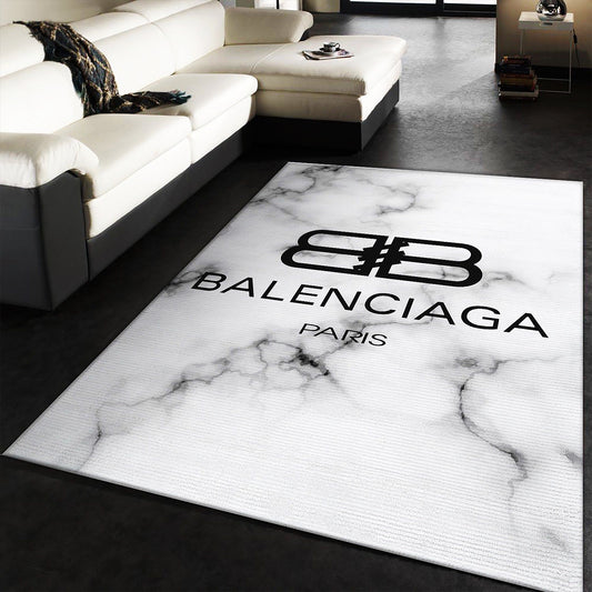 White Marble Design Luxury Home Decoration Carpet Balenciaga Rectangle Area Rugs (BLC007)