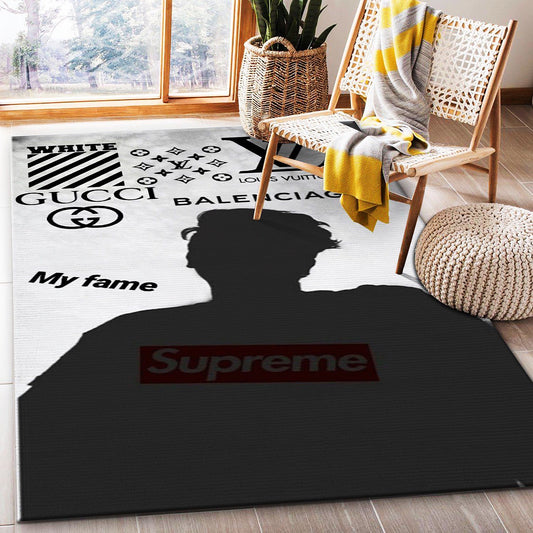 Branded Logo Design Balenciaga Paris Home Decoration Rectangle Area Rugs (BLC010)