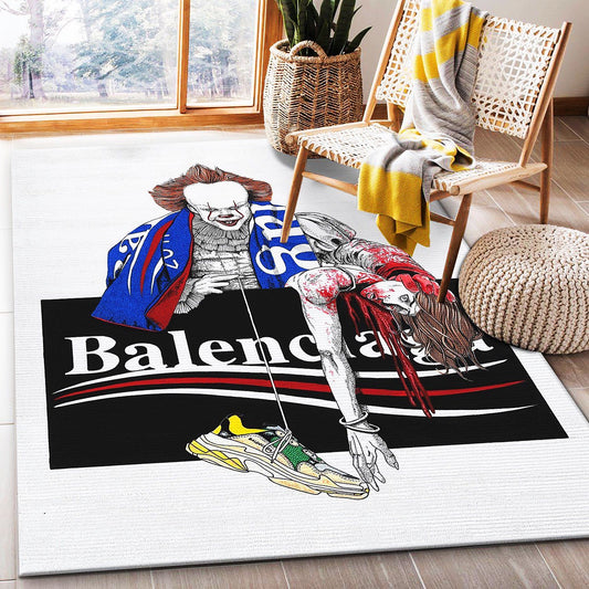 Joker X Balenciaga Branded Logo Design Modern Home Decoration Rectangle Area Rugs (BLC011)