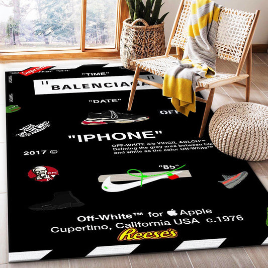 Nike X Balenciaga Branded Logo Sport Design Home Decoration Rectangle Area Rugs (BLC012)