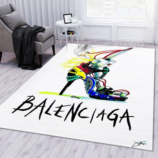 Plain High Heel Shoes Balenciaga Design Modern Luxury Home Decoration Rectangle Area Rugs (BLC014)