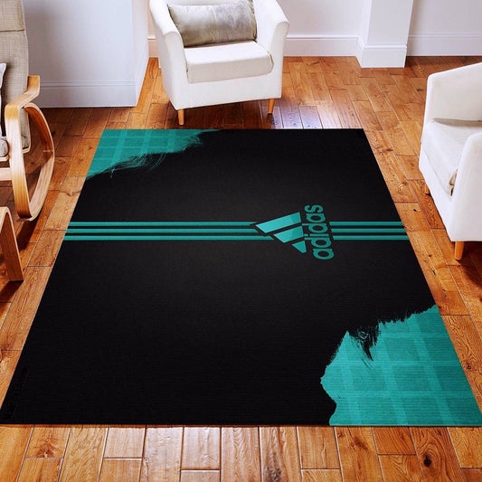 Famous Sport Brand Adidas 3 Strikes Logo Rectangle Carpet Simple Design Home Decoration Rugs (AD009)