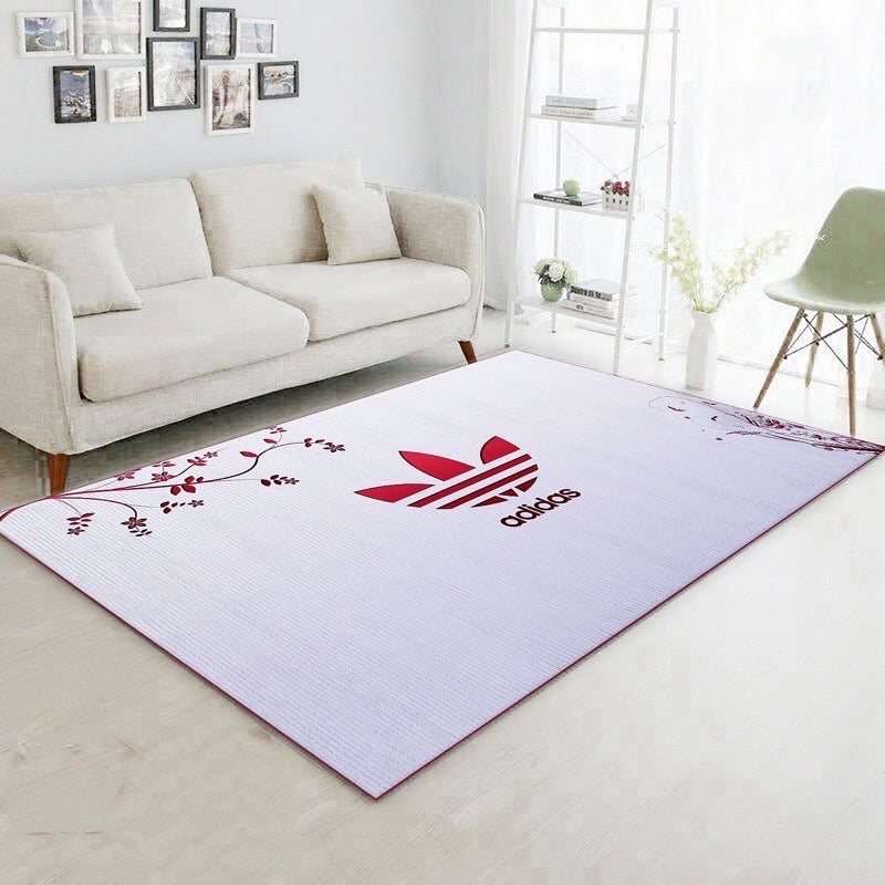 Adidas Original Red Sakura Style Plain Design Rectangle Carpet Home Decoration Rugs (AD015)