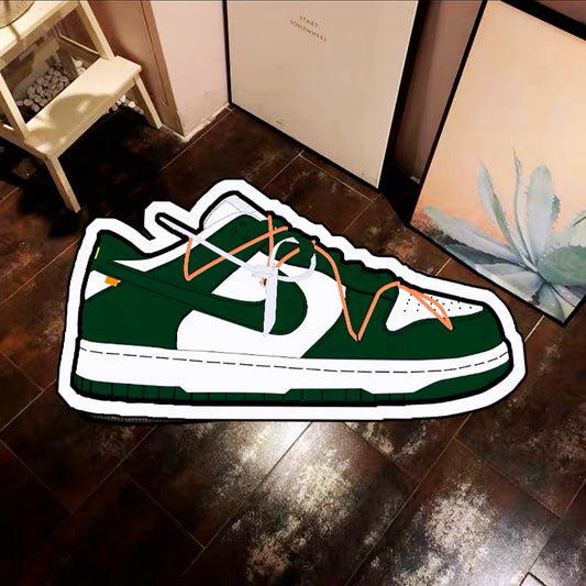 Green White Nike Dunk Shoes Design Shoes Shape Carpet Sneaker Area Decoration Rugs (SS052)