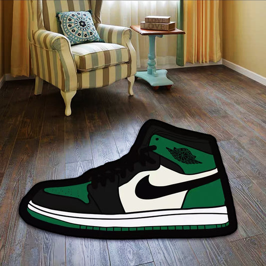 Green Nike Air Jordan Shoes Design Shoes Shape Carpet Sneaker Area Decoration Rugs (SS040)