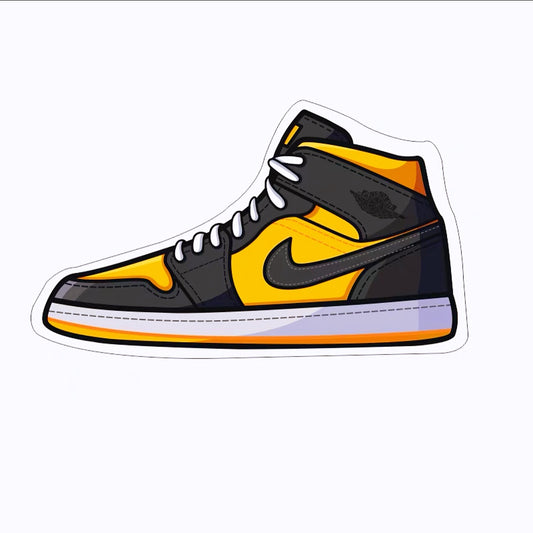 Black Yellow Nike Air Jordan AJ Shoes Design Shoes Shape Carpet Room Decoration Rugs (SS024)