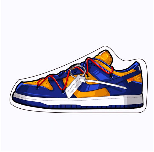 Blue Orange Nike Dunk Sneaker Design Shoes Shape Carpet Room Decoration Rugs (SS029)