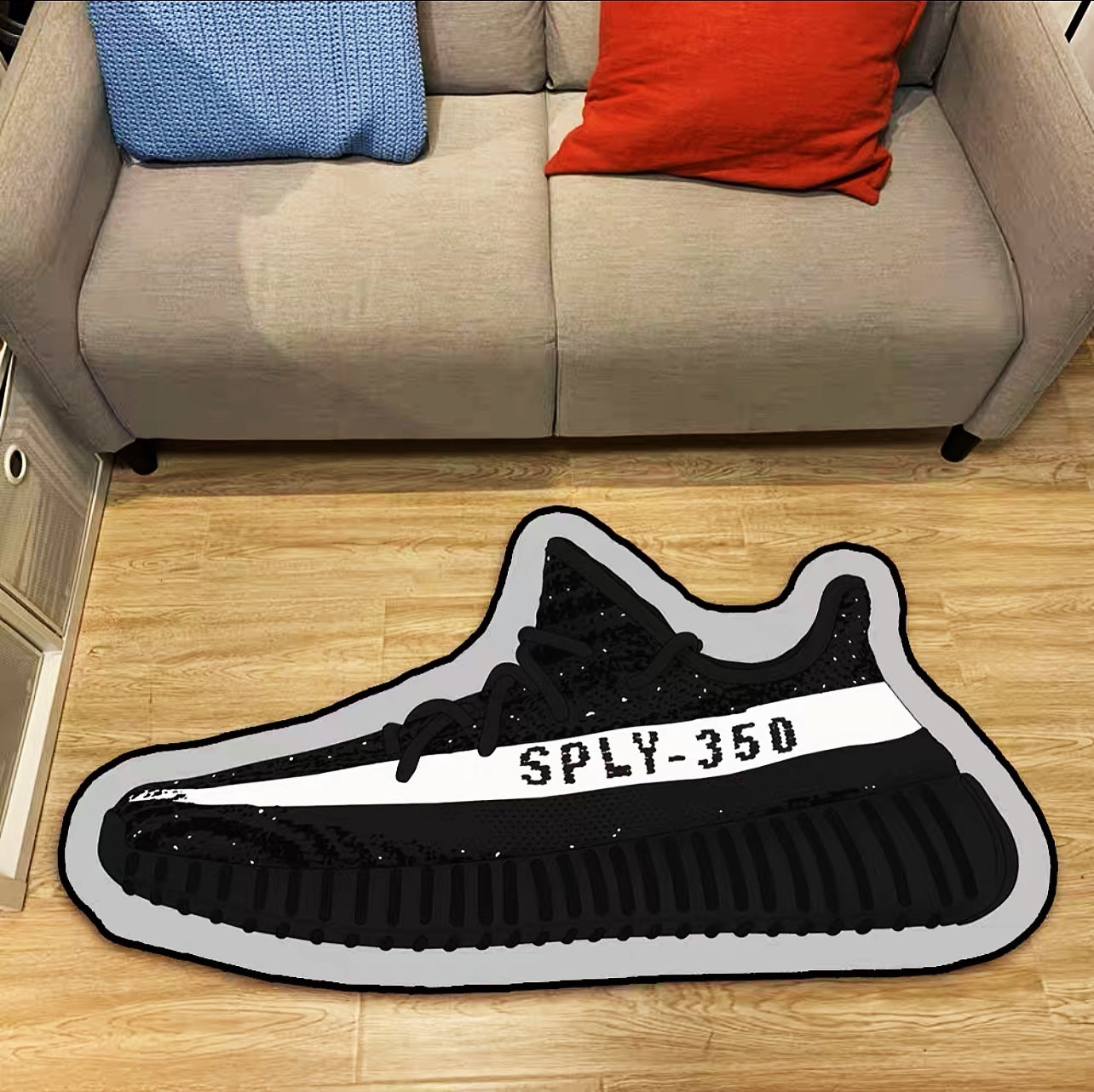 Adidas Yeezy Boost 350 Oreo Design Shoes Shape Carpet Fashion Home Decoration Rugs (SS069)