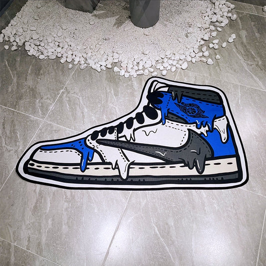 Blue Nike Air Jordan Sneaker Shoes Shape Carpet Fashion Home Decoration Rugs (SS054)