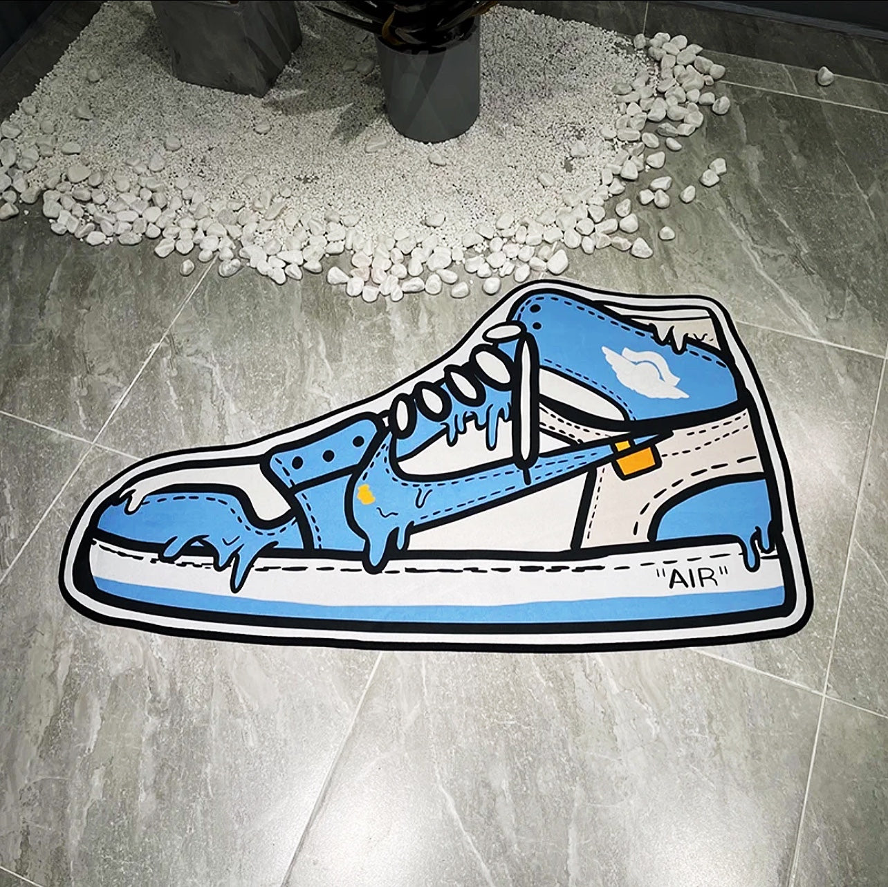 Nike Blue Air Jordan Shoes Design Shoes Shape Carpet Fashion Sneaker Area Decoration Rugs (SS058)