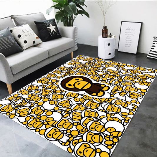 Bathing Aape Baby Milo Cute Monkey Design Home Decoration Rectangle Area Rugs (A008)