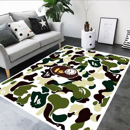 The Army Camouflage Aape Bape Design Home Decoration Rectangle Area Rugs (A007)