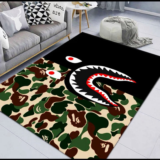 Bathing Aape Two Tones Design Modern Home Decoration Rectangle Area Rugs (A004)