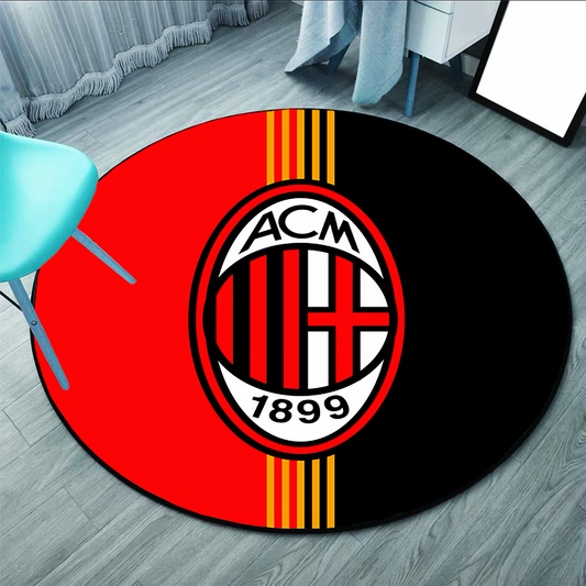 AC Milan Football Team Design Classic Team Logo Home Decoration Round Area Rugs (RFT001)