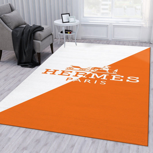 Hermes Two Tones Orange White Luxury Modern Home Decoration Rectangle Area Rugs (H008)