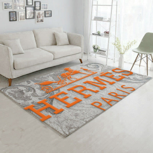 Large Hermes Branded Logo Design Home Decoration Rectangle Area Rugs (H003)